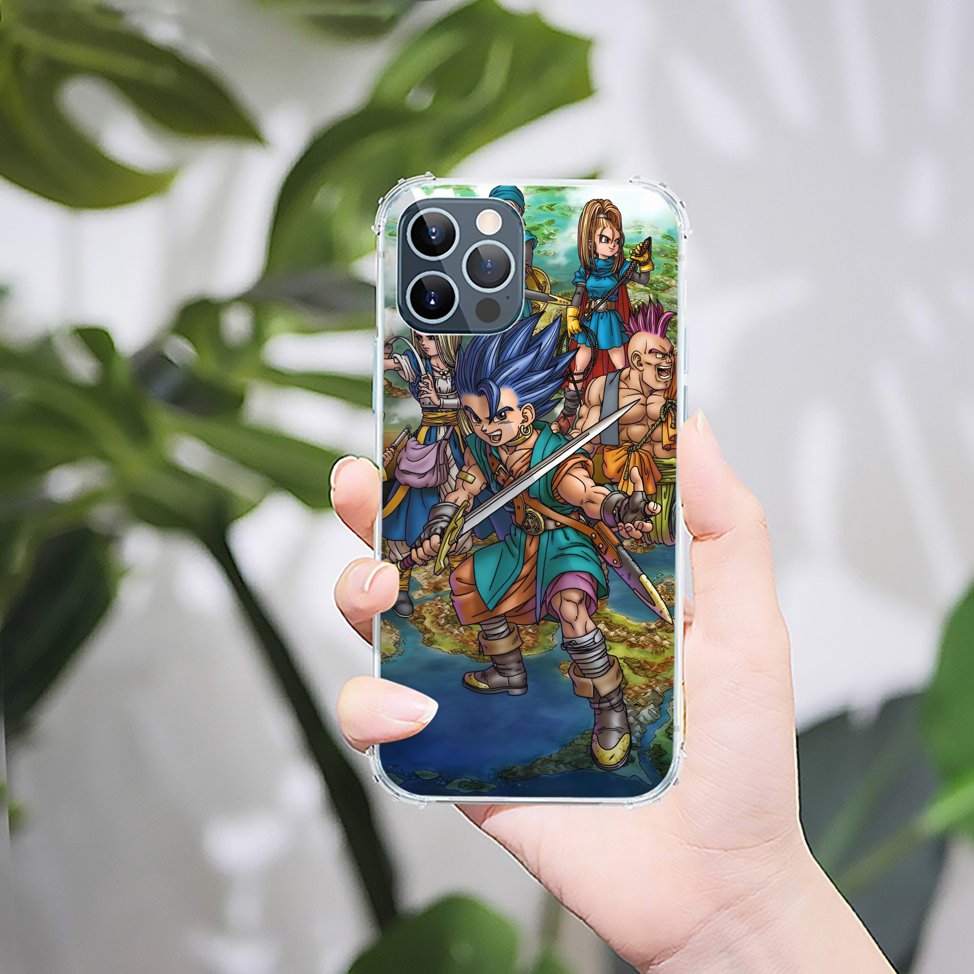 （画像用） ドラゴンクエスト Doragon Kuesuto Dragon Quest 【iPhone 12シリーズ対応】透明スマホケース（クリアソフトケース）